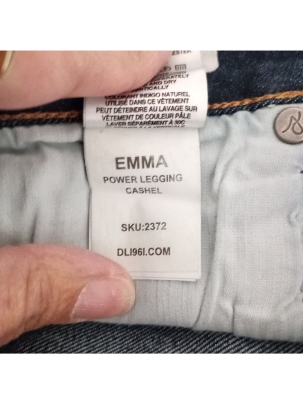 DL1961 Emma Power Legging Dark Wash Skinny Jeans Womens Size 30 Made With Americ - Picture 3 of 10